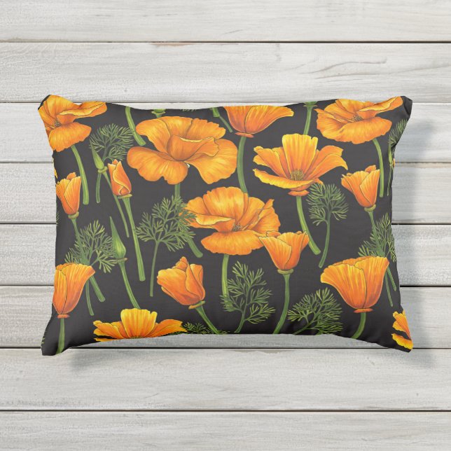 Coussin D'extérieur Pavot de Californie (Devant)