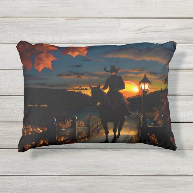 Coussin D'extérieur Paysage d'Halloween sept (Devant)