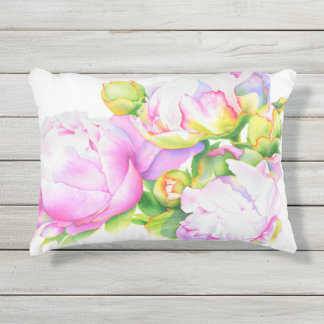 Coussin D'extérieur Peony blanc rose