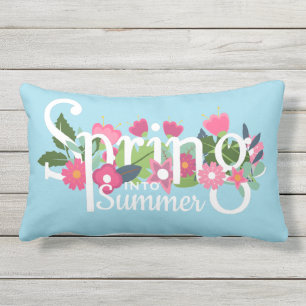 Coussin D'extérieur Plutôt printemps dans le bleu clair de l'été flora