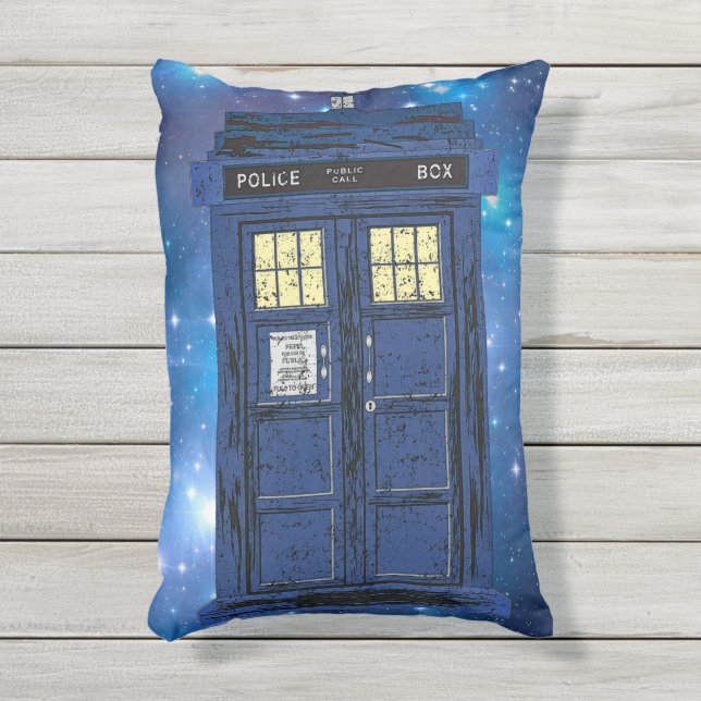 Coussin D'extérieur Police bleue Boîte d'appel publique - Royaume-Uni  (Devant (Vertical))