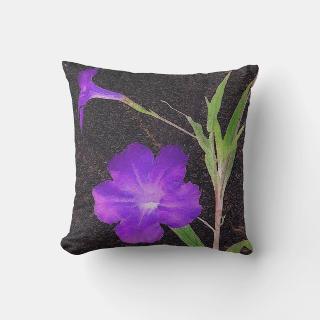 Coussin D'extérieur Pourpre mexicain de pétunia (Recto)