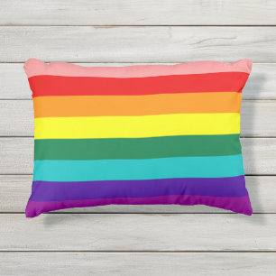Coussin D'extérieur Premier drapeau de la Fierté arc-en-ciel