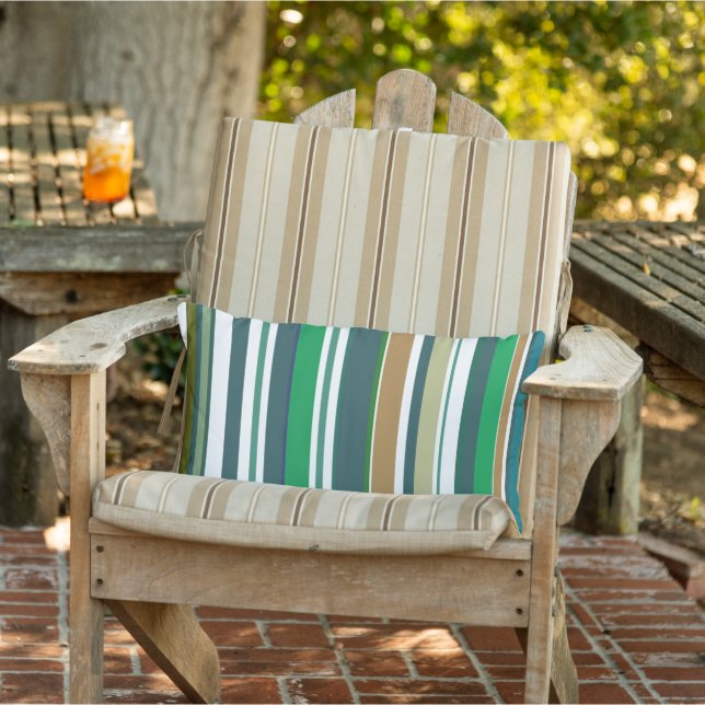 Coussin D'extérieur Rayures de la Nouvelle Saison Moderne (Chaise)