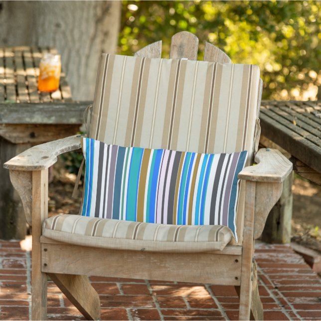 Coussin D'extérieur Rayures modernes tendance (Chaise)