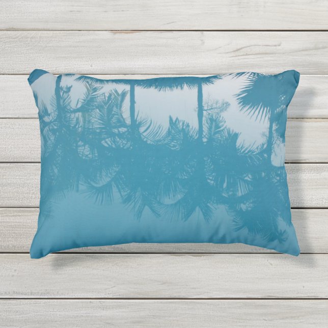 Coussin D'extérieur Réflexion des palmiers tropicaux (Devant)