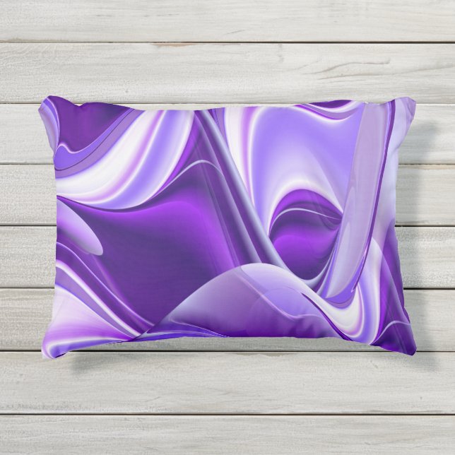 Coussin D'extérieur Rêves arc-en-ciel à fleurs violettes (Devant)