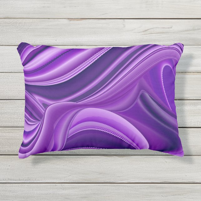 Coussin D'extérieur Rêves arc-en-ciel à fleurs violettes (Devant)