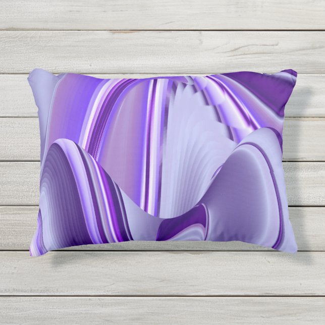 Coussin D'extérieur Rêves arc-en-ciel à fleurs violettes (Devant)