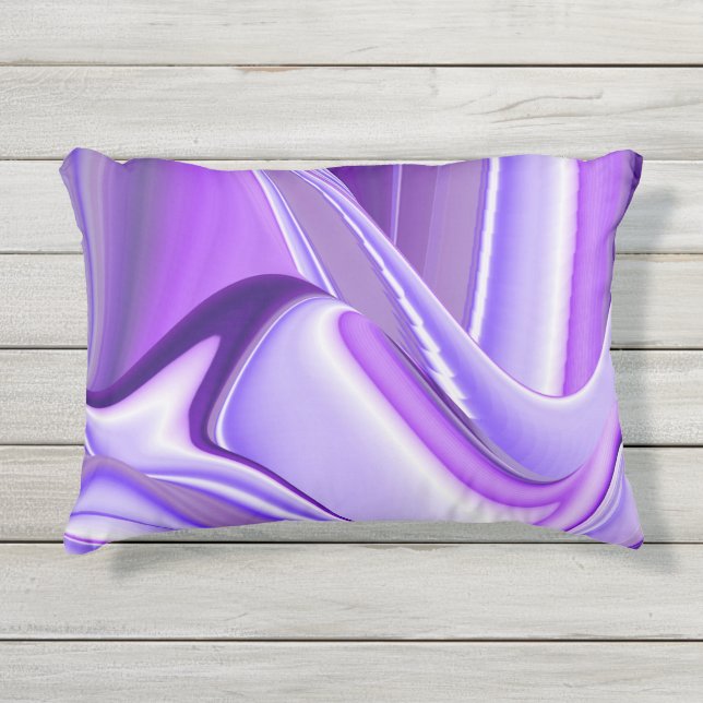 Coussin D'extérieur Rêves arc-en-ciel à fleurs violettes (Devant)