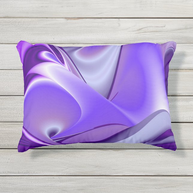 Coussin D'extérieur Rêves arc-en-ciel à fleurs violettes (Devant)