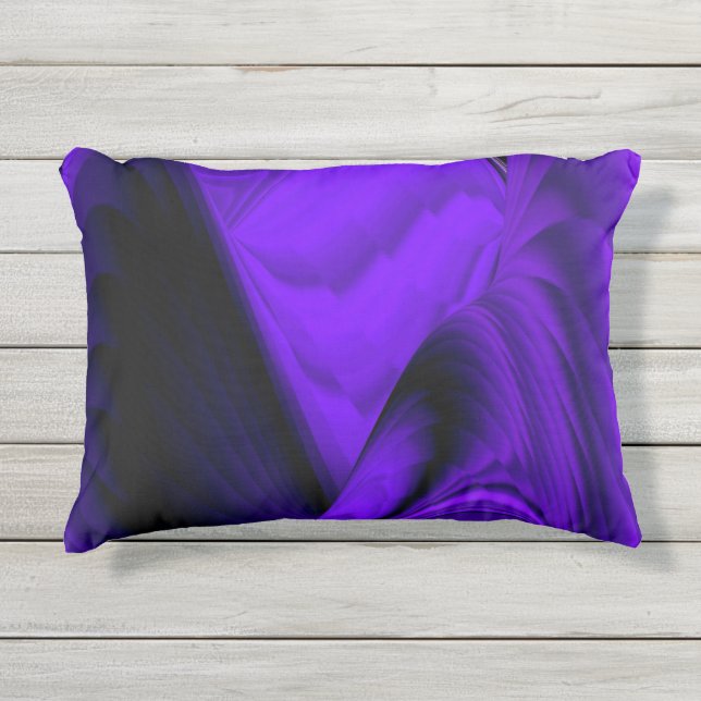 Coussin D'extérieur Rêves arc-en-ciel à fleurs violettes (Devant)