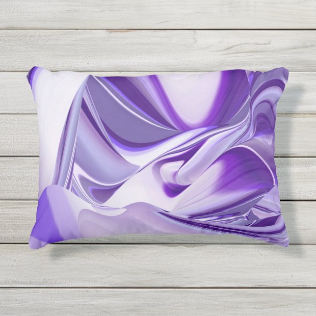 Coussin D'extérieur Rêves arc-en-ciel à fleurs violettes (Devant)