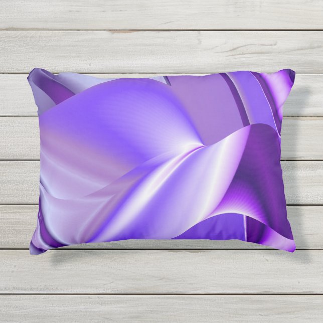 Coussin D'extérieur Rêves arc-en-ciel à fleurs violettes (Devant)