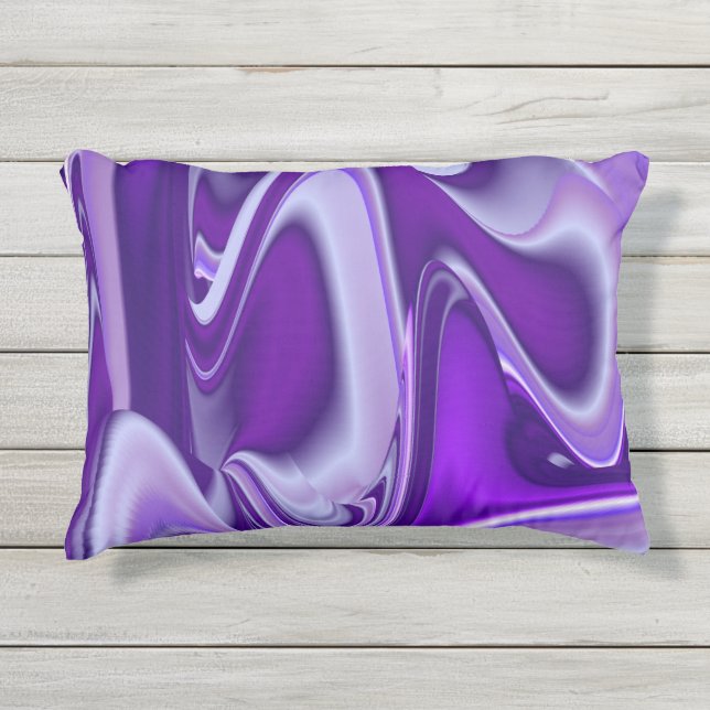 Coussin D'extérieur Rêves arc-en-ciel à fleurs violettes (Devant)