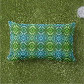 Coussin D'extérieur Rhomb Beige & Vert Texture Extérieur (Herbe)