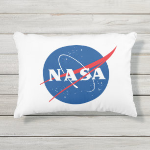 Coussin D'extérieur Rocket blanc Iconique de la NASA 12 po x 16 po
