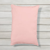 Coussin D'extérieur Rose Corail Fantaisie Monogramme de Mariage (Dos (Vertical))