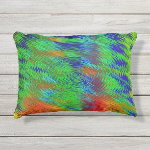 Coussin D'extérieur Rouge jaune bleu Coussin-vert d'accent extérieur