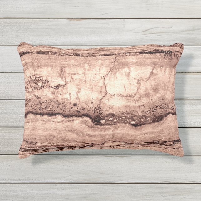 Coussin D'extérieur Sépia beige brun moderne brûlé granit orange (Devant)