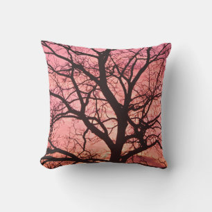 Coussin D'extérieur Silhouette de l'Arbre Soudé du soir