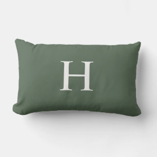 Coussin D'extérieur Simple Moderne Monogramme Vert Poussiéreux