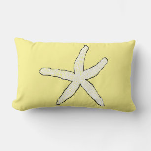 Coussin D'extérieur Starfish Yellow White Pattern