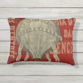 Coussin D'extérieur Steampunk Hot Air Ballon Ride Polices graphiques (Dos)