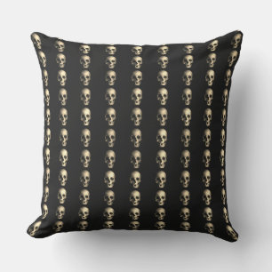 Coussin D'extérieur Style rétro vintage Crâne Happy Halloween