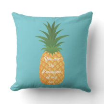 Super mignon ananas Graphic Love Citation Turquois