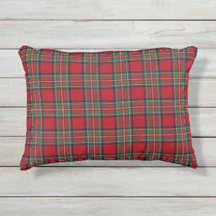 Coussin D'extérieur Tartan Clan Stewart Vert Rouge Bleu Carreaux