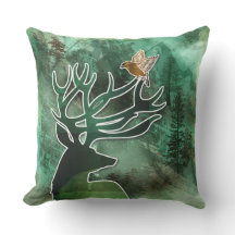 TCWC - cerfs communs et oiseaux de vert