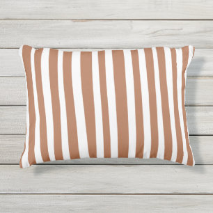 Coussin D'extérieur Terracotta Bandes Modernes Minimalistes