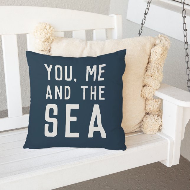 Coussin D'extérieur Toi, moi et la mer (Créateur téléchargé)
