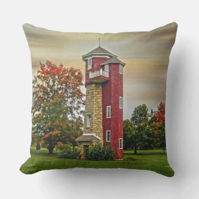 Coussin D'extérieur Tour d'eau d'automne (Recto)