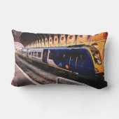 Coussin D'extérieur Train bleu et jaune (Verso)