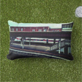 Coussin D'extérieur Train rouge et blanc (Herbe)