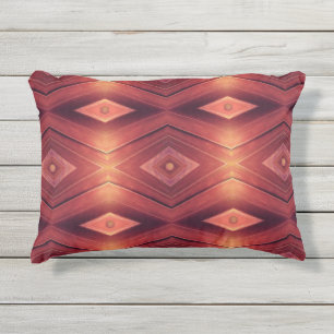 Coussin D'extérieur Travail sur bois abstrait