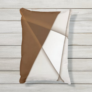 Coussin D'extérieur Triangle incliné et ombre, style classique moderne