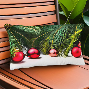 Coussin D'extérieur Tropical Palm Trees Ornements Rouge Vert