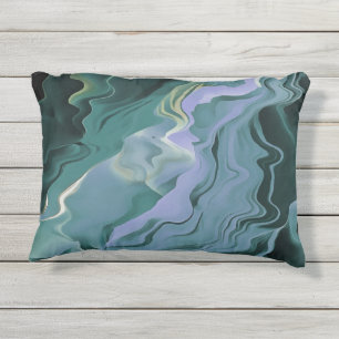 Coussin D'extérieur Turbulence bleue Acrylique pour l'art Abstrait
