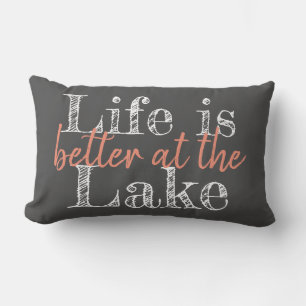 COUSSIN D'EXTÉRIEUR UNE VIE UNIQUE EST MEILLEURE AU LAC
