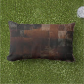 Coussin D'extérieur Vachette Brown en écaille Imprimer Western Rustic  (Herbe)