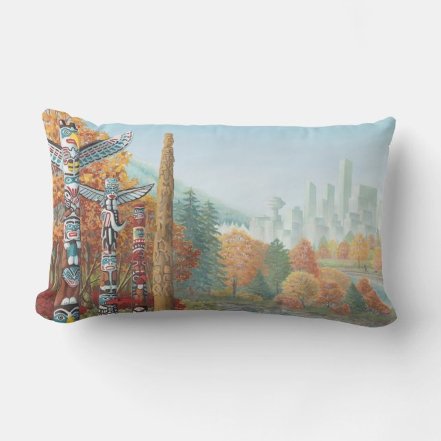Coussin D'extérieur Vancouver Jeu d'oreillers Vancouver Totem Pole Cad (Recto)