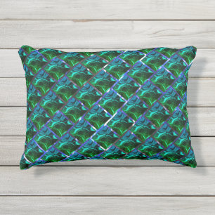 Coussin D'extérieur Verde esmeralda e curvas, sob grade niquelada ?