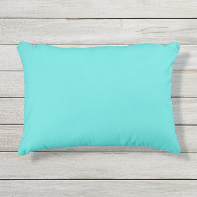 Coussin D'extérieur Verre bleu turquoise de couleur claire (Devant)