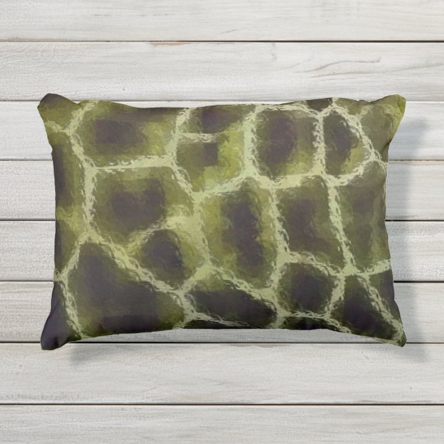 Coussin D'extérieur Vert olive poster de animal (Devant)