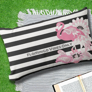 Coussin D'extérieur Vibes de Flamant rose uniquement - Flamant rose en