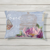 Coussin D'extérieur Victorian Love Thoughts Dreams Butterfly Bird Cage (Dos)