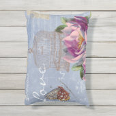 Coussin D'extérieur Victorian Love Thoughts Dreams Butterfly Bird Cage (Dos (Vertical))